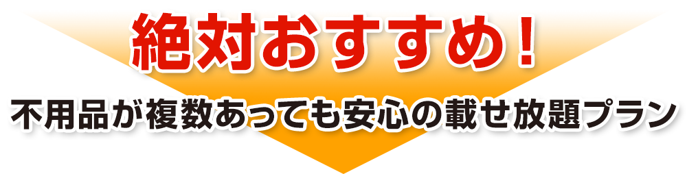 絶対おすすめ!不用品が複数あっても安心の載せ放題プラン